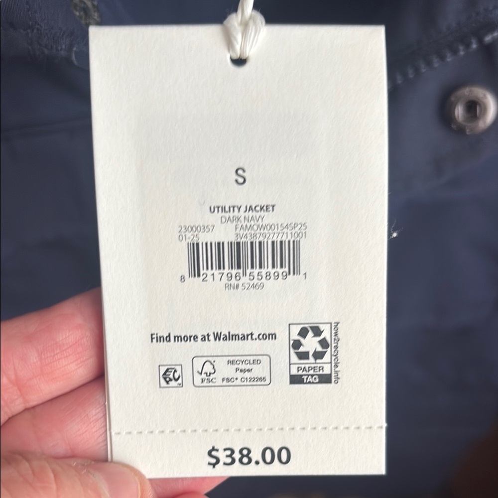 New with tag! Men's Navy Utility Jacket - Picture 4 of 9